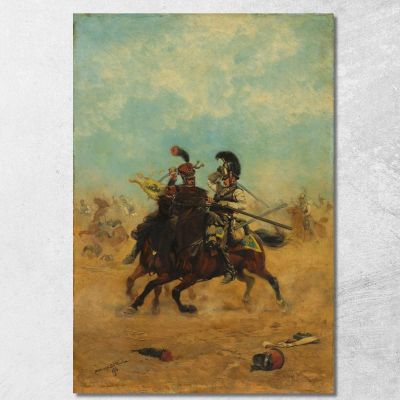Combat For The Colors Jean-Baptiste Édouard Detaille jbd12 canvas print 