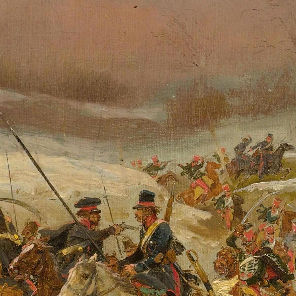 Cossacks Attacked By The Guard Of Honor During Napoleon'S Russian Campaign Jean-Baptiste Édouard Detaille jbd13 canvas print