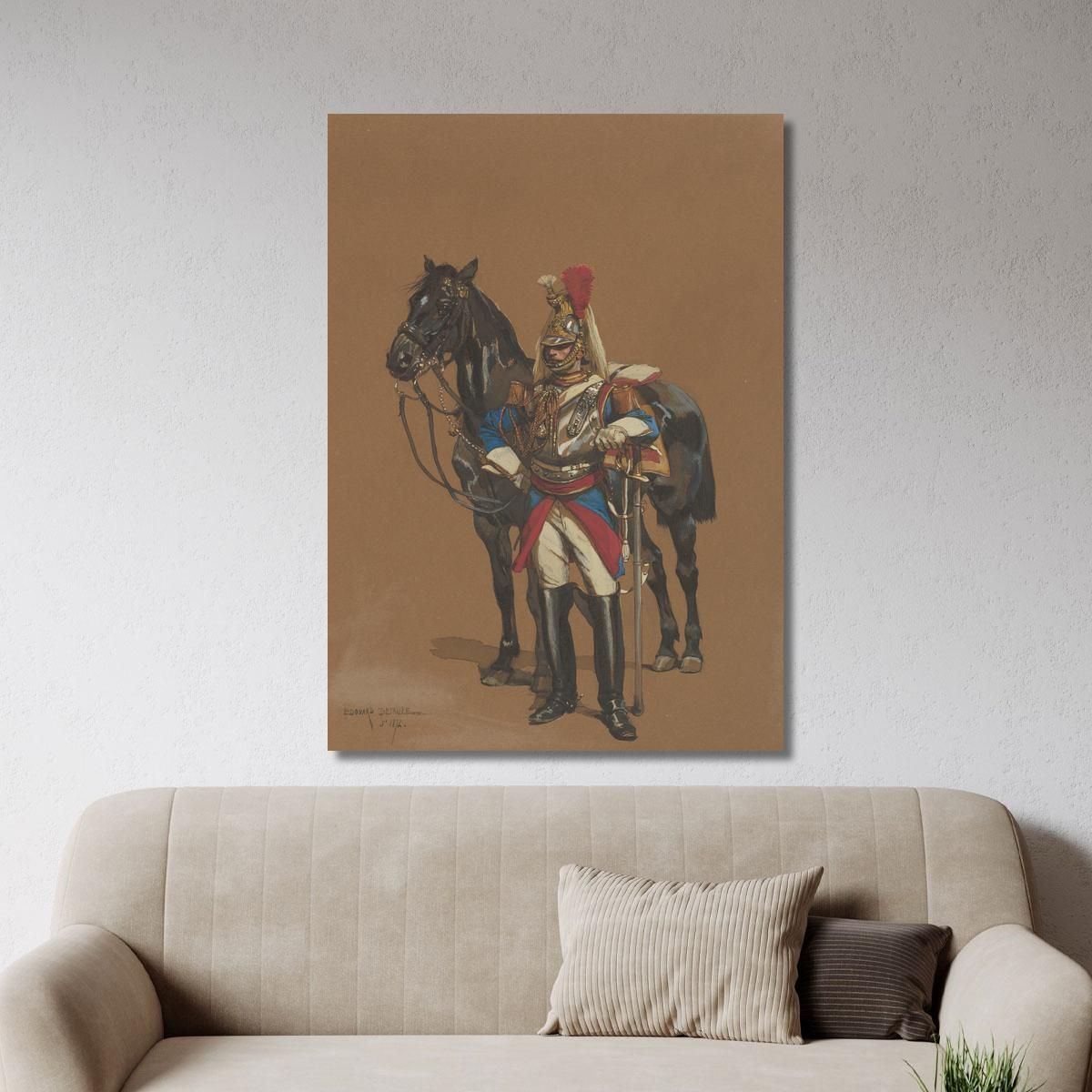 Cuirassier Jean-Baptiste Édouard Detaille jbd14 canvas print 