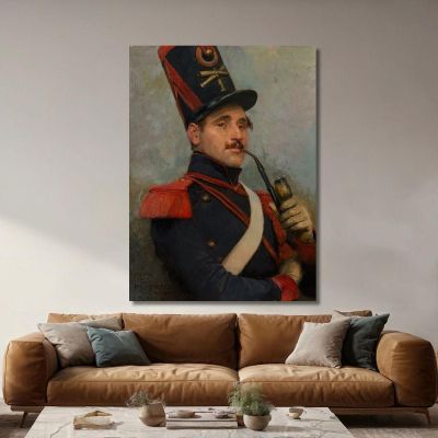 Self-Portrait Wearing French Horse Artillery Enlisted Men'S Uniform Jean-Baptiste Édouard Detaille jbd25 canvas print 