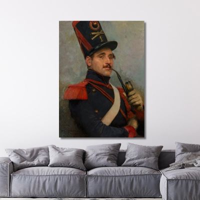Self-Portrait Wearing French Horse Artillery Enlisted Men'S Uniform Jean-Baptiste Édouard Detaille jbd25 canvas print 