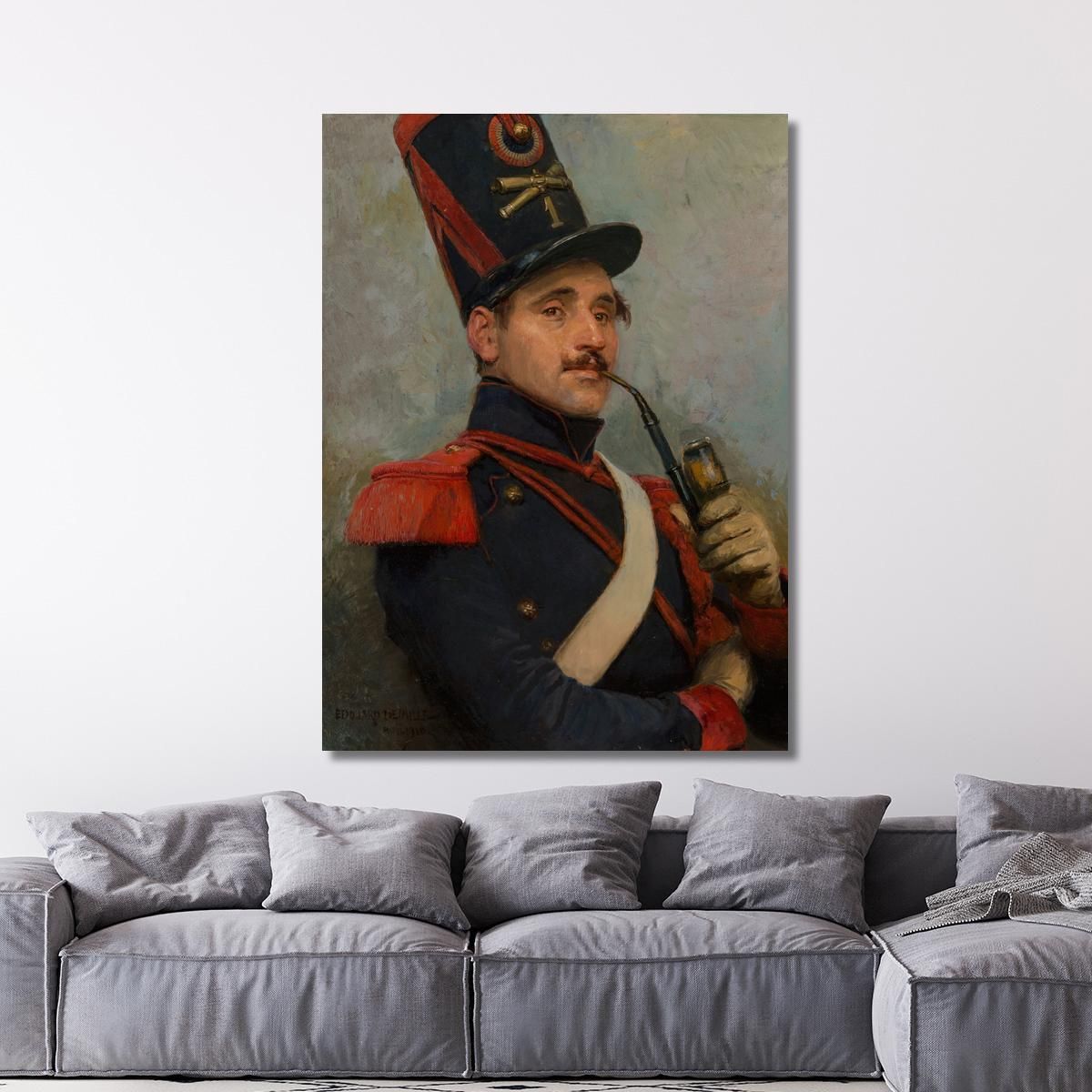Self-Portrait Wearing French Horse Artillery Enlisted Men'S Uniform Jean-Baptiste Édouard Detaille jbd25 canvas print 
