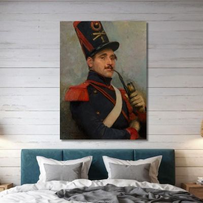 Self-Portrait Wearing French Horse Artillery Enlisted Men'S Uniform Jean-Baptiste Édouard Detaille jbd25 canvas print 