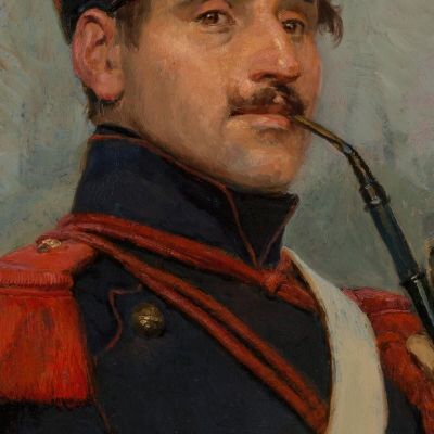 Self-Portrait Wearing French Horse Artillery Enlisted Men'S Uniform Jean-Baptiste Édouard Detaille jbd25 canvas print