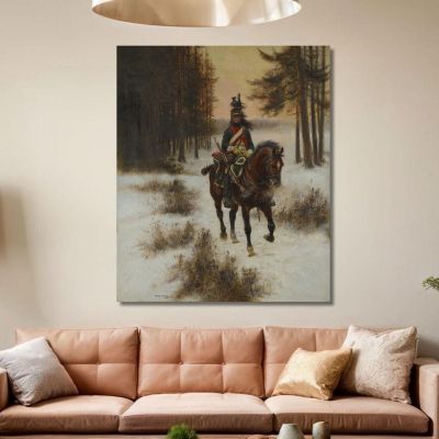 The Dragoon Jean-Baptiste Édouard Detaille jbd29 canvas print 