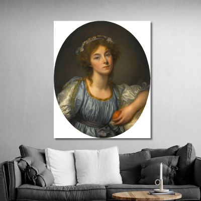 A Young Girl Holding An Orange Jean-Baptiste Greuze jbg4 canvas print 