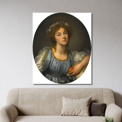 A Young Girl Holding An Orange Jean-Baptiste Greuze jbg4 canvas print 
