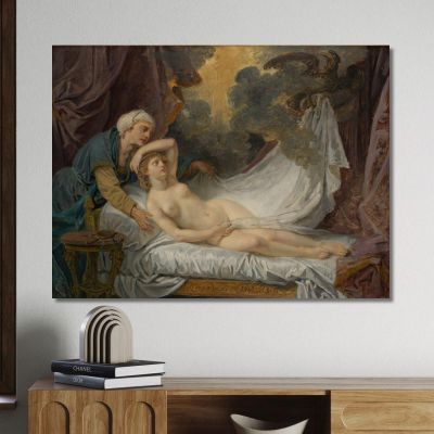Aegina Visited By Jupiter Jean-Baptiste Greuze jbg6 canvas print 