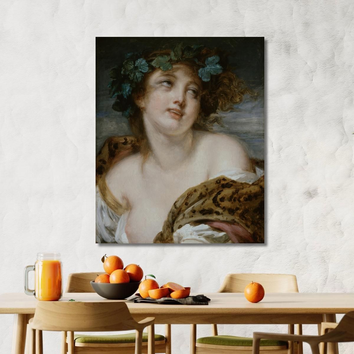 Bacchante Jean-Baptiste Greuze jbg9 canvas print 