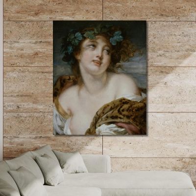 Bacchante Jean-Baptiste Greuze jbg9 canvas print 