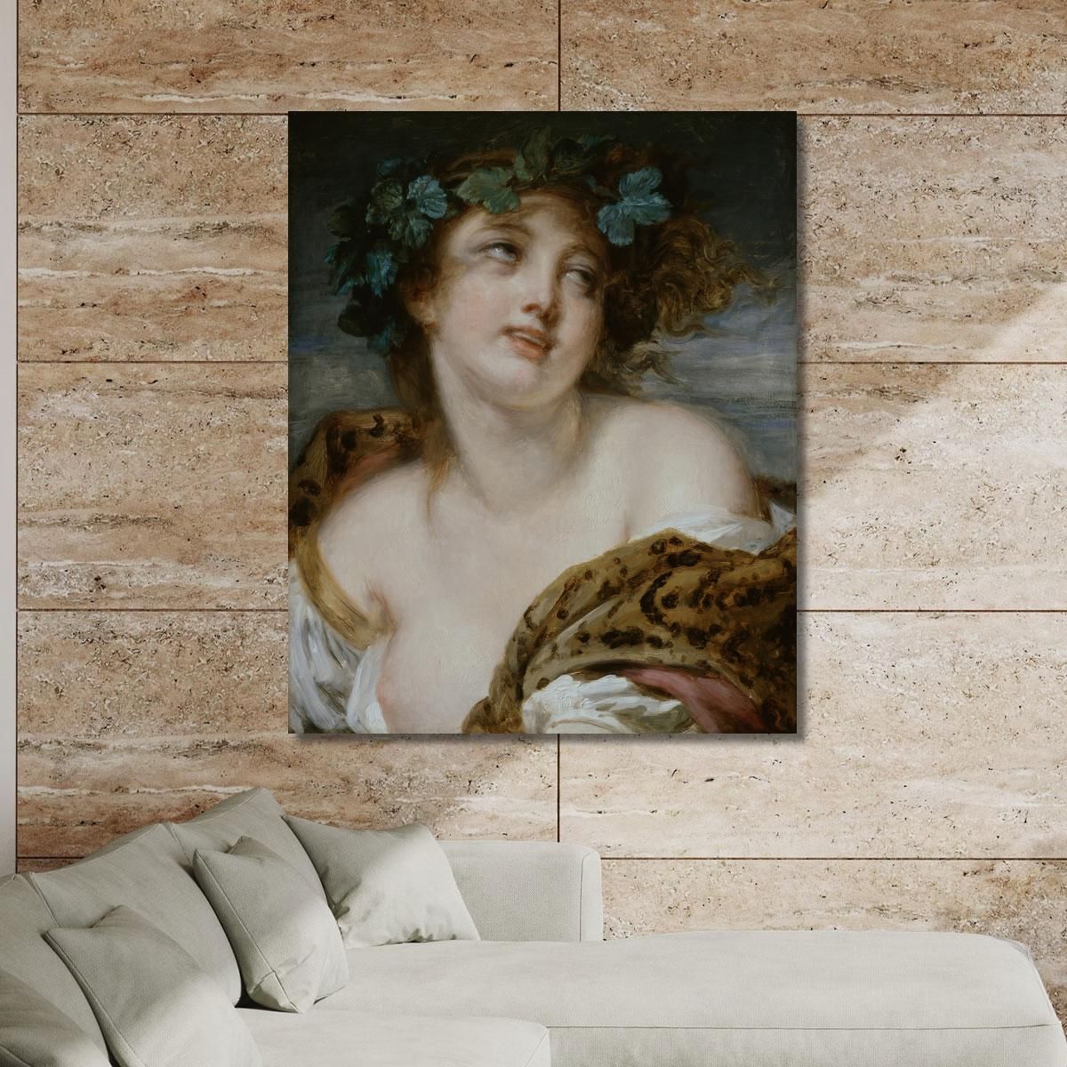 Bacchante Jean-Baptiste Greuze jbg9 canvas print 