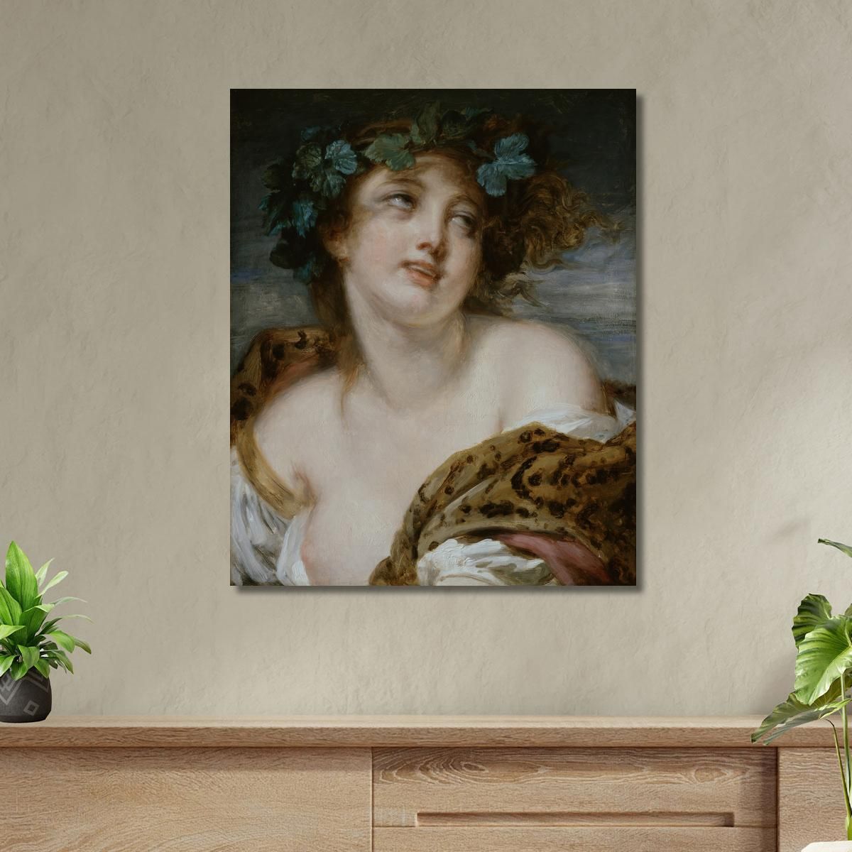 Bacchante Jean-Baptiste Greuze jbg9 canvas print 