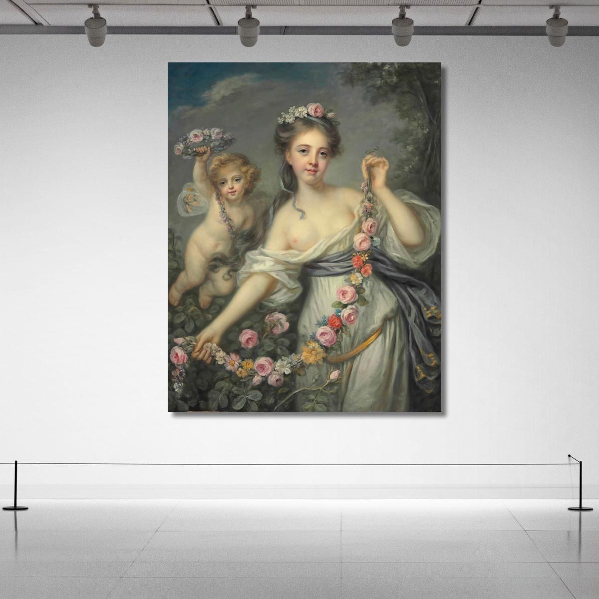 Flora And Zephyr Jean-Baptiste Greuze jbg16 canvas print 