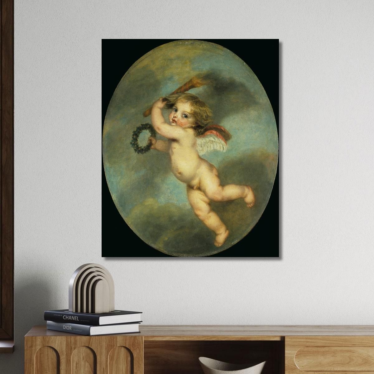Flying Cupid With A Torch Jean-Baptiste Greuze jbg17 canvas print 