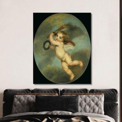 Flying Cupid With A Torch Jean-Baptiste Greuze jbg17 canvas print 