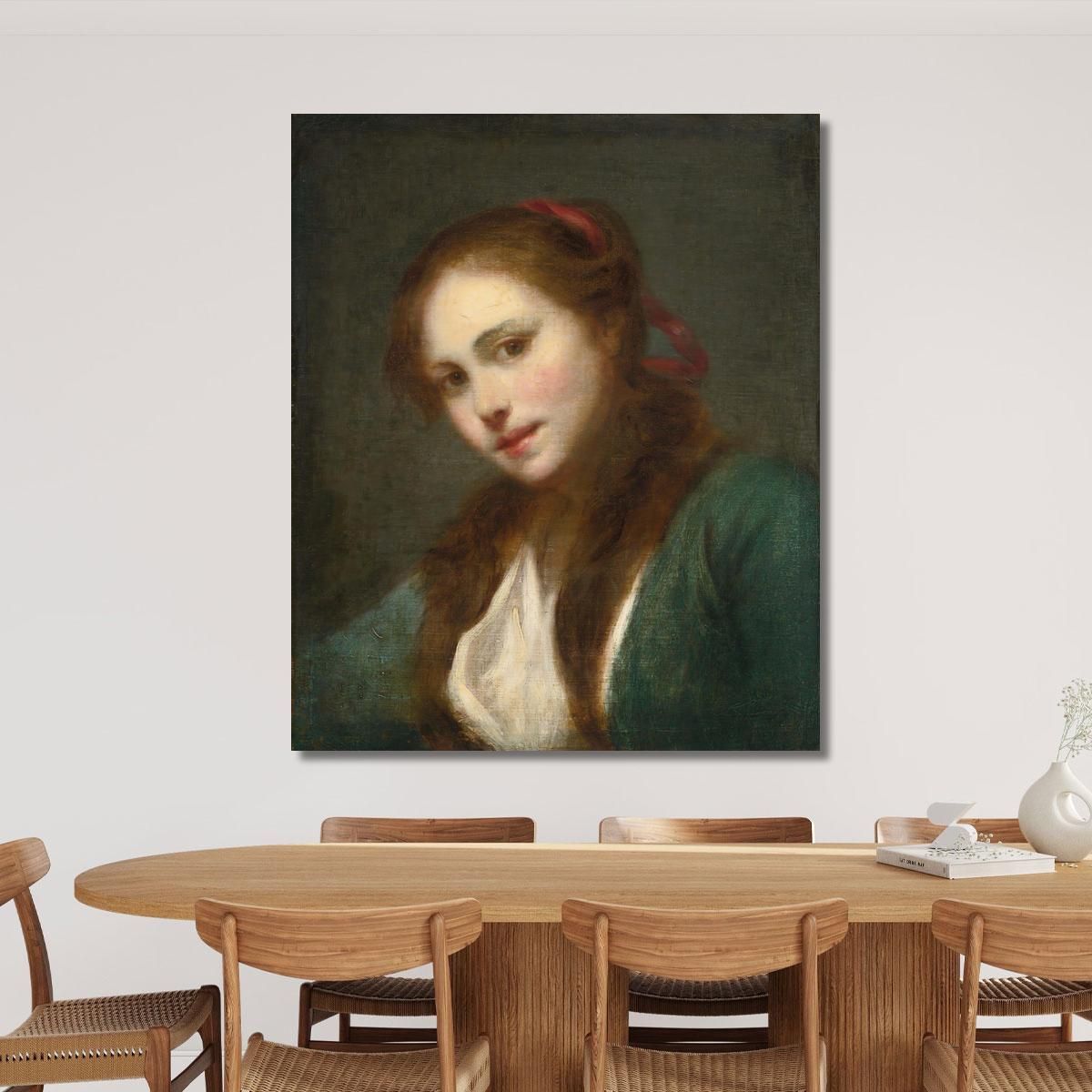 La Polonaise (A Polish Beauty) Jean-Baptiste Greuze jbg31 canvas print 