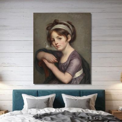 Portrait Of A Young Girl Jean-Baptiste Greuze jbg48 canvas print 