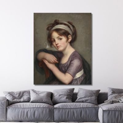 Portrait Of A Young Girl Jean-Baptiste Greuze jbg48 canvas print 