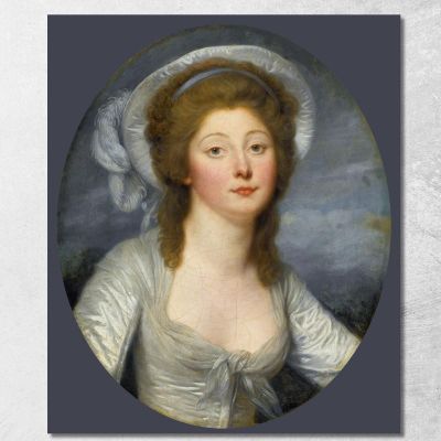 Portrait Of A Young Woman Called Mademoiselle Montredon Jean-Baptiste Greuze jbg50 canvas print 