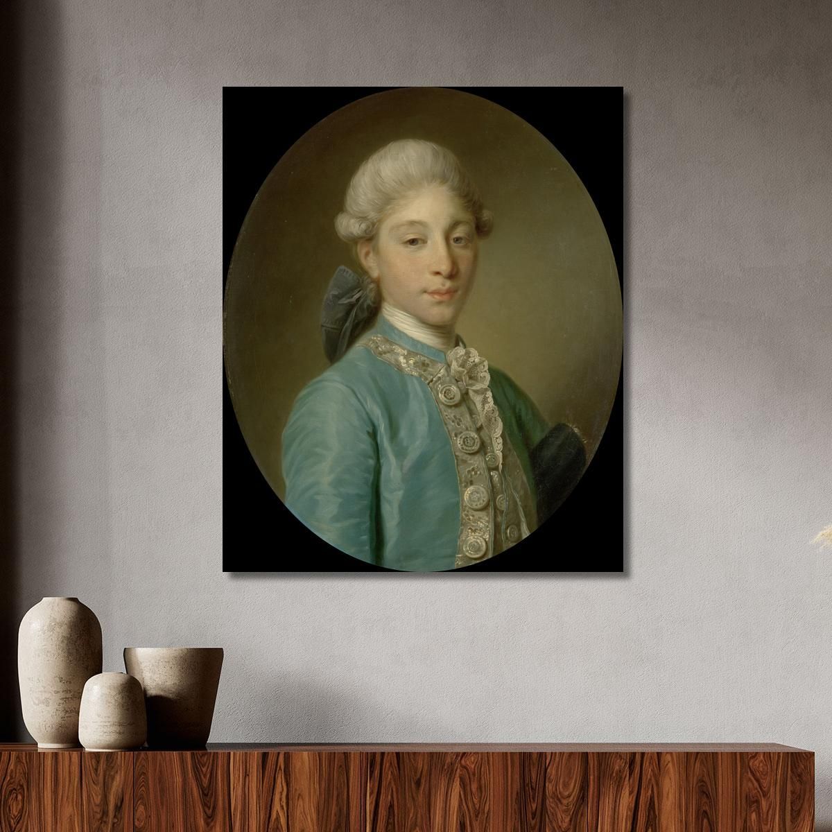 Portrait Of The Marquis De Saint-Paul Jean-Baptiste Greuze jbg56 canvas print 