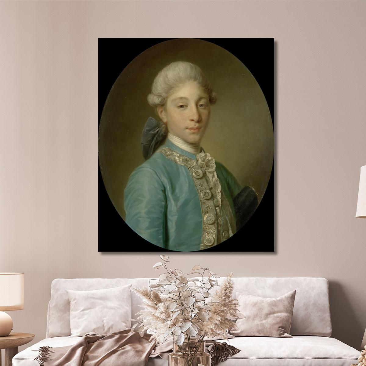 Portrait Of The Marquis De Saint-Paul Jean-Baptiste Greuze jbg56 canvas print 