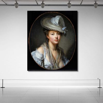 The White Hat Jean-Baptiste Greuze jbg73 canvas print 