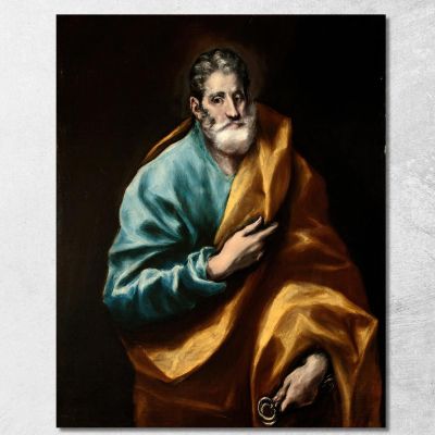 Apostle Saint Peter El Greco (Domenikos Theotokopoulos) egr4 canvas print 