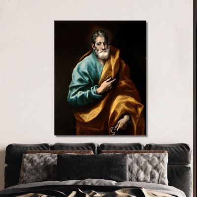 Apostle Saint Peter El Greco (Domenikos Theotokopoulos) egr4 canvas print 