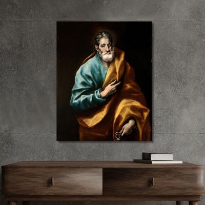 Apostle Saint Peter El Greco (Domenikos Theotokopoulos) egr4 canvas print 
