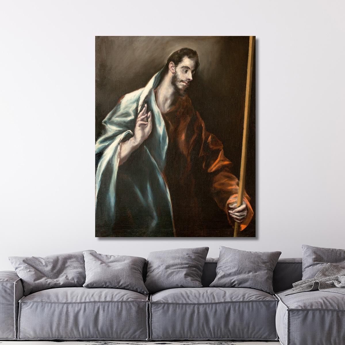 Apostle St Thomas El Greco (Domenikos Theotokopoulos) egr7 canvas print 