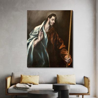 Apostle St Thomas El Greco (Domenikos Theotokopoulos) egr7 canvas print 