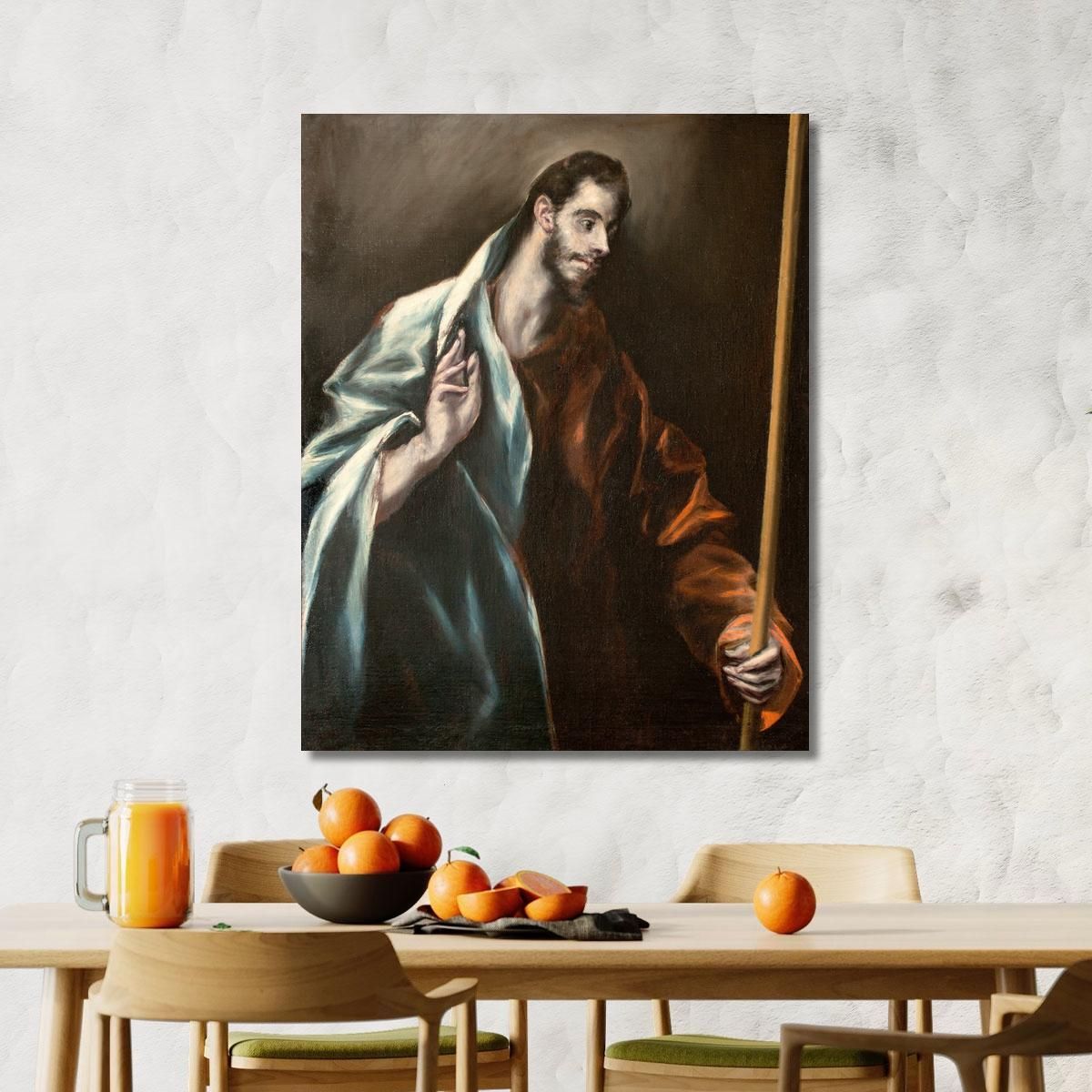 Apostle St Thomas El Greco (Domenikos Theotokopoulos) egr7 canvas print 