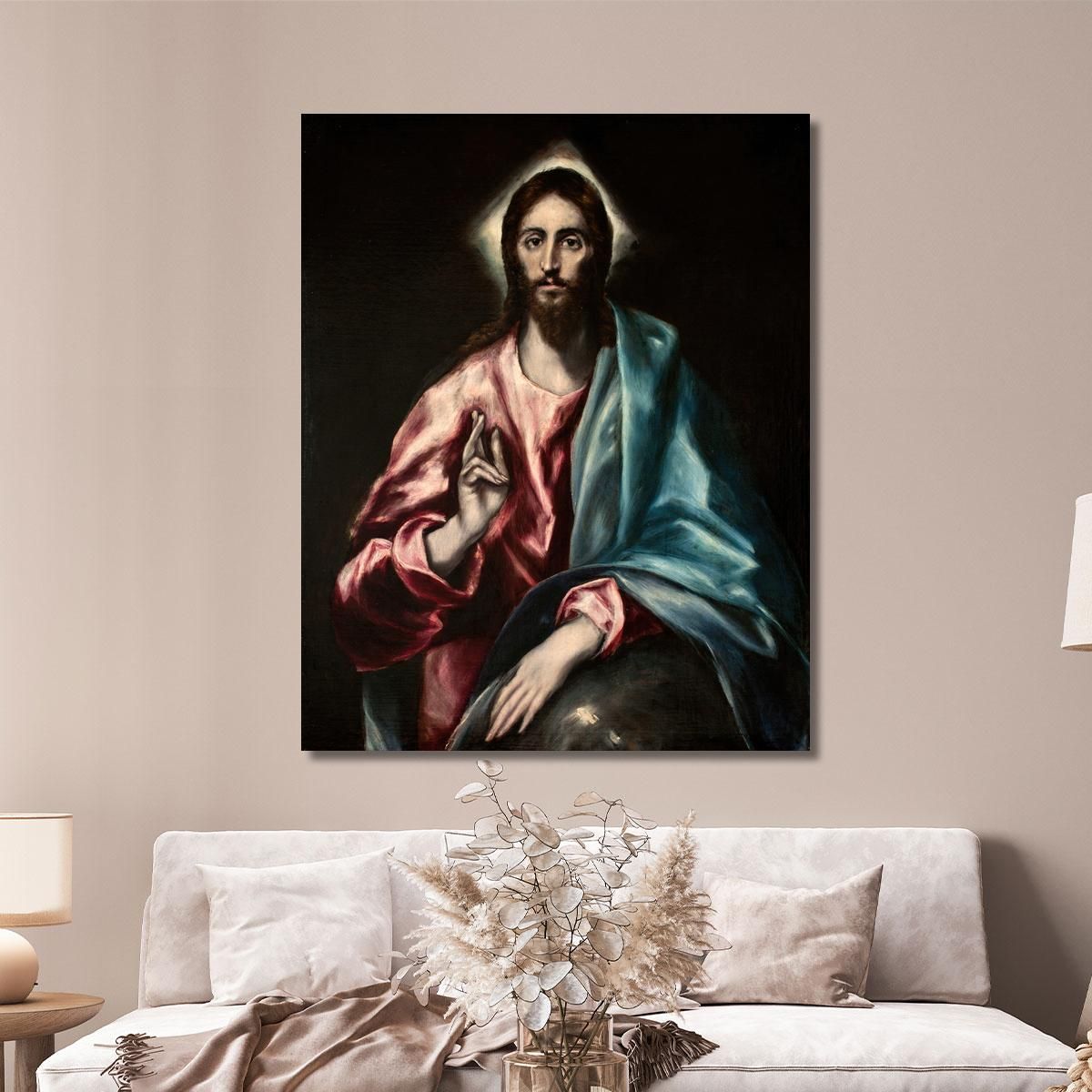 Christ As Saviour El Greco (Domenikos Theotokopoulos) egr10 canvas print 