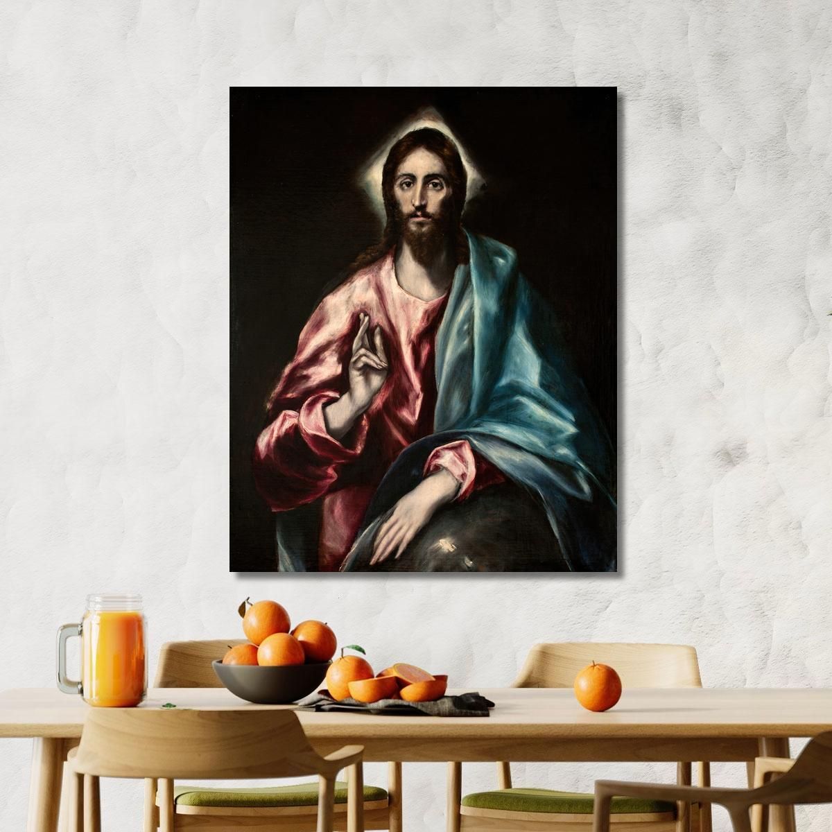Christ As Saviour El Greco (Domenikos Theotokopoulos) egr10 canvas print 
