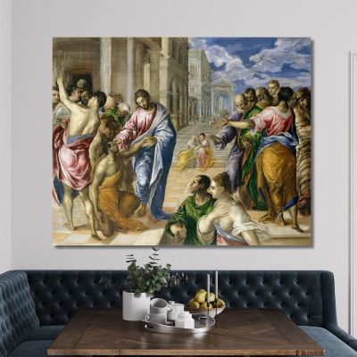 Christ Healing The Blind El Greco (Domenikos Theotokopoulos) egr16 canvas print 