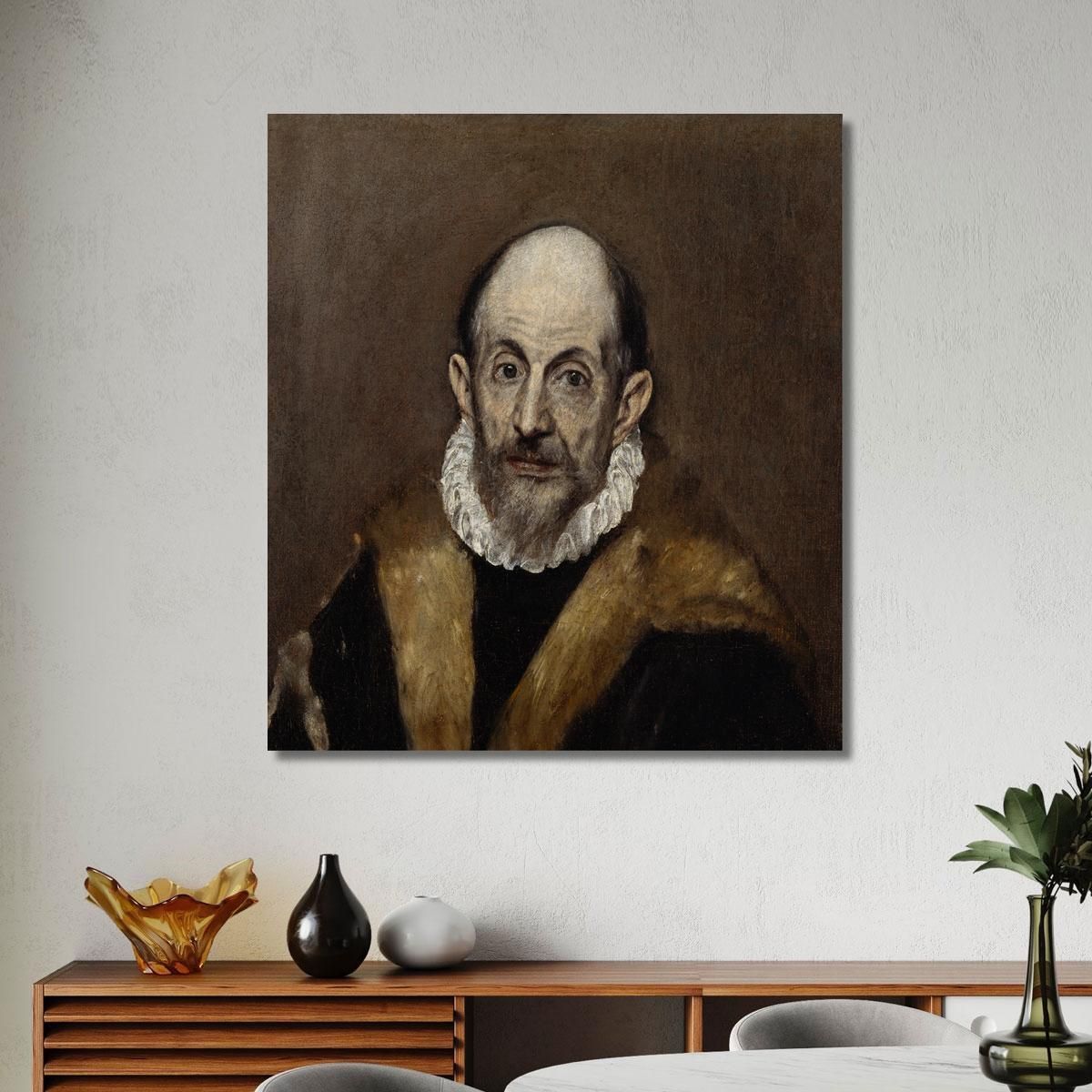 Portrait Of An Old Man El Greco (Domenikos Theotokopoulos) egr27 canvas print 