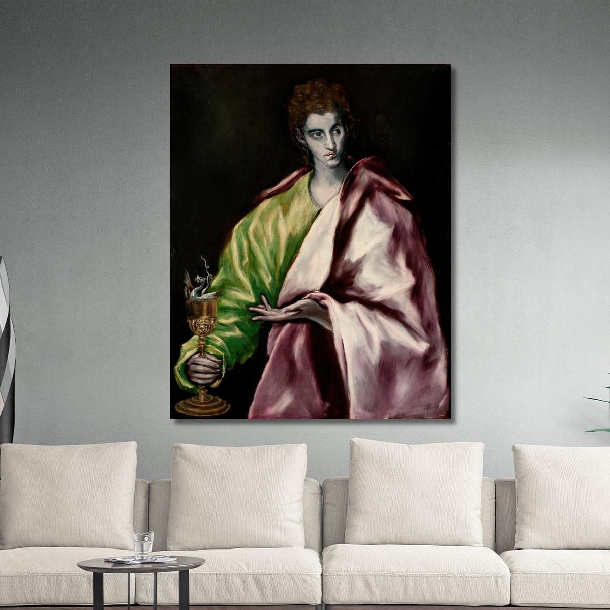 Saint John The Evangelist El Greco (Domenikos Theotokopoulos) egr39 canvas print 