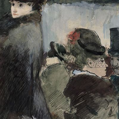 At The Café 2 Jean-Louis Forain jfr7 canvas print