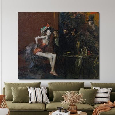 At The Café Jean-Louis Forain jfr8 canvas print 