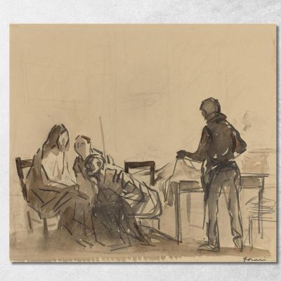 Before The Repast At Emmaus Jean-Louis Forain jfr10 canvas print 
