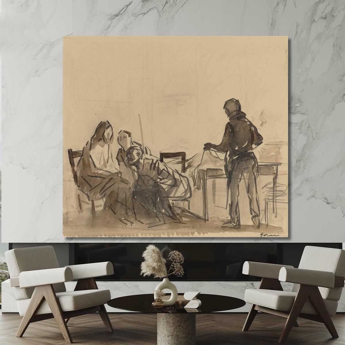 Before The Repast At Emmaus Jean-Louis Forain jfr10 canvas print 