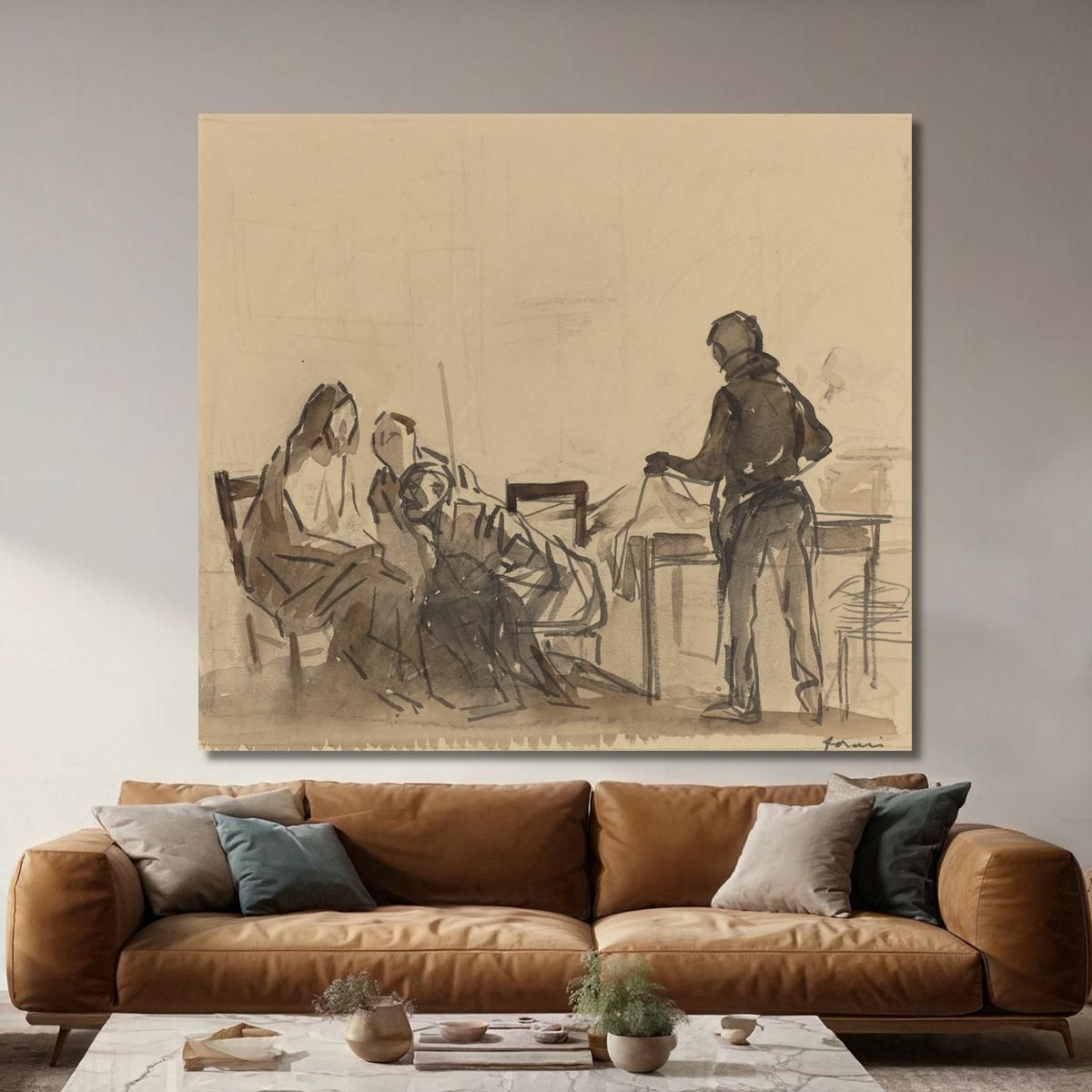 Before The Repast At Emmaus Jean-Louis Forain jfr10 canvas print 
