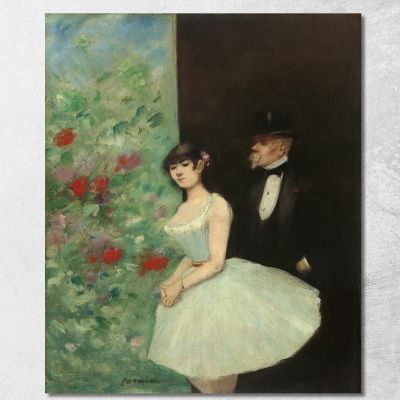 Behind The Scenes Jean-Louis Forain jfr11 canvas print 