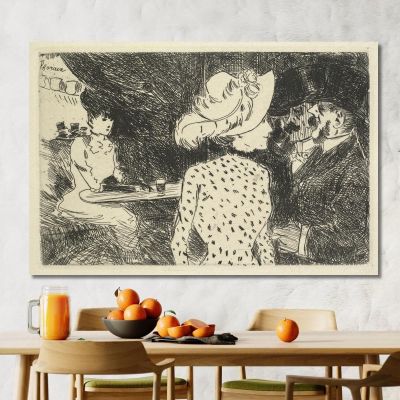 Café Scene Jean-Louis Forain jfr12 canvas print 