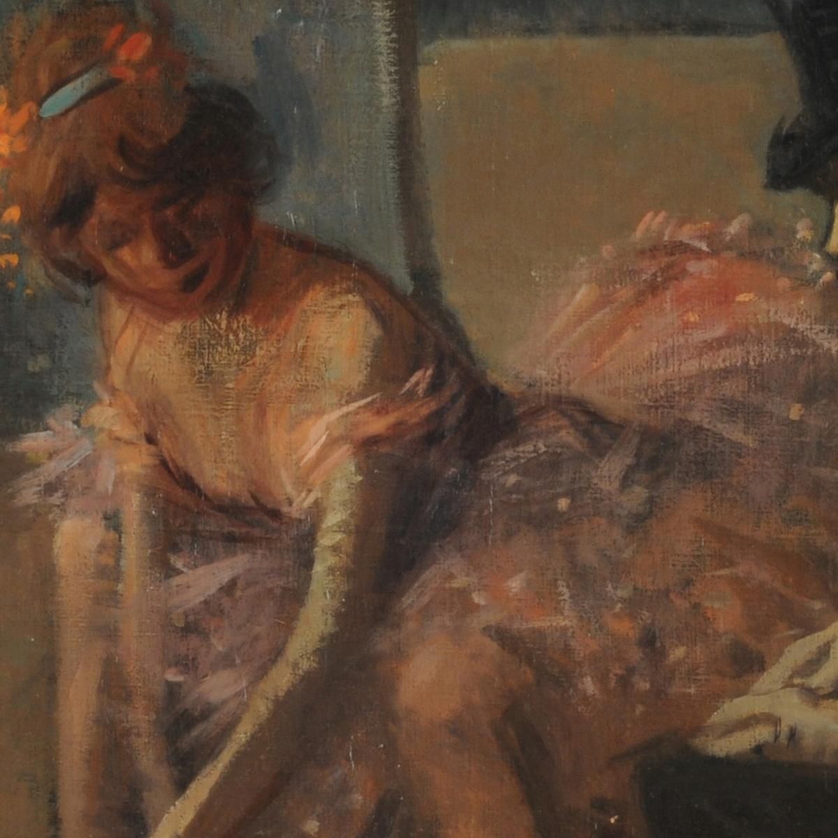 Dancer And Admirer Behind The Scenes Jean-Louis Forain jfr21 canvas print