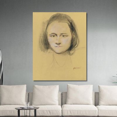 Head Of A Woman Jean-Louis Forain jfr28 canvas print 