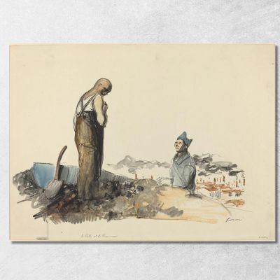 Poilu And Prisoner Jean-Louis Forain jfr39 canvas print 
