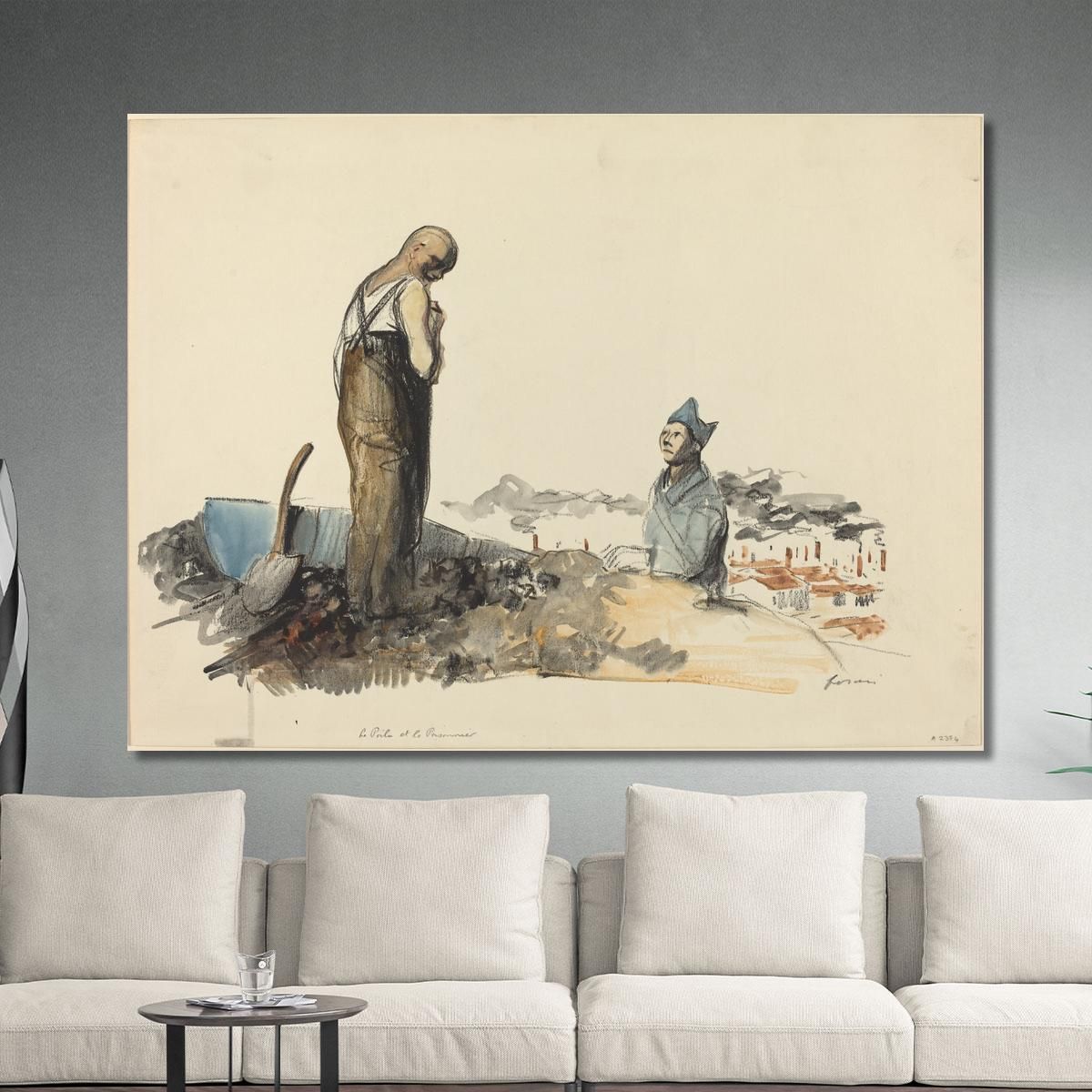 Poilu And Prisoner Jean-Louis Forain jfr39 canvas print 
