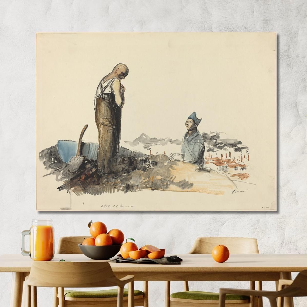 Poilu And Prisoner Jean-Louis Forain jfr39 canvas print 