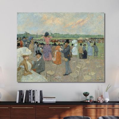 The Races At Longchamp Jean-Louis Forain jfr56 canvas print 